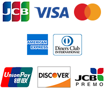 JCB,Visa,Mastercard,American Express,DinersClub,銀聯カード,DISCOVER,JCB PREMO