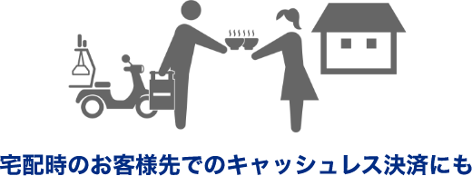 宅配時のお客様先でのキャッシュレス決済にも