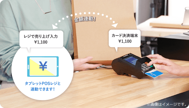 タブレットPOSレジと連動できます。